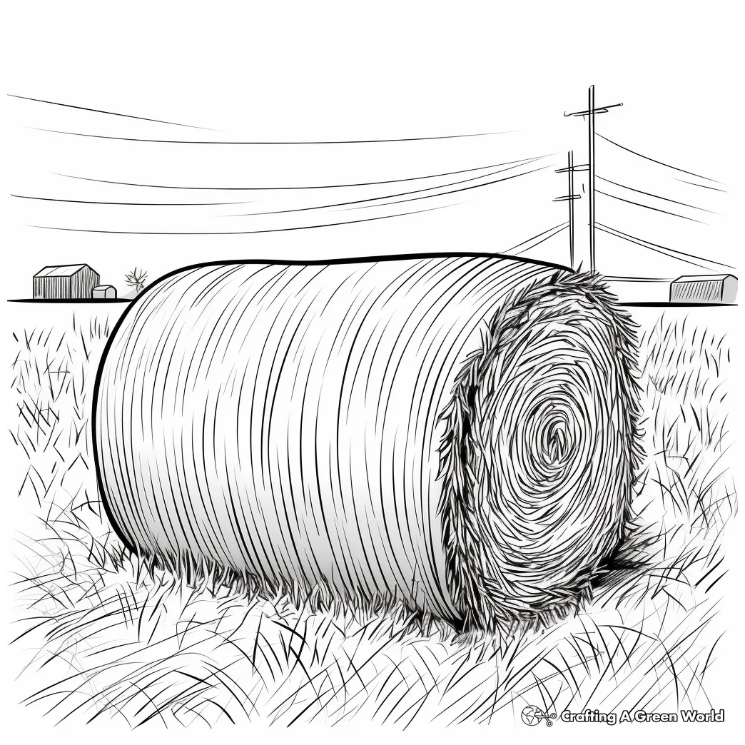 Hay Bale Coloring Pages - Free & Printable!