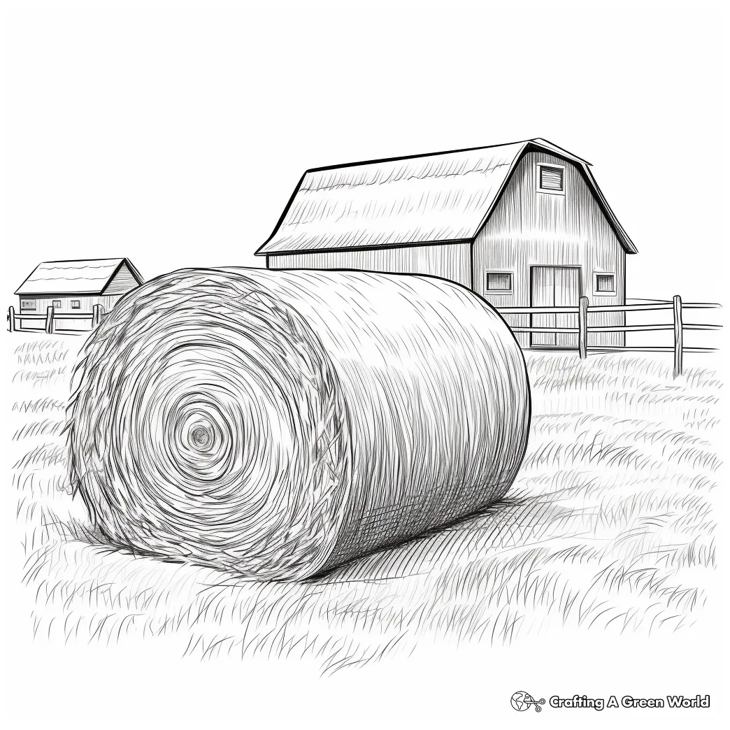 Hay Bale Coloring Pages - Free & Printable!