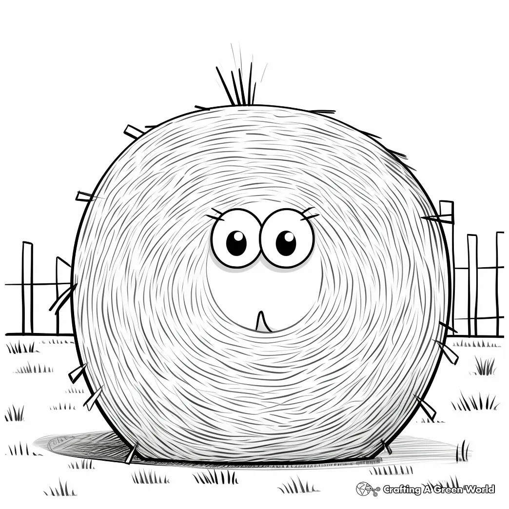 Hay Bale Coloring Pages - Free & Printable!