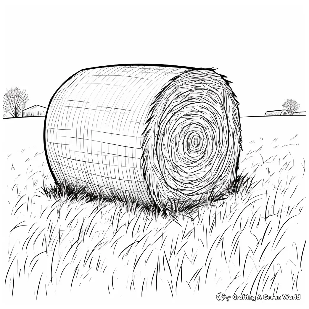 Hay Bale Coloring Pages - Free & Printable!