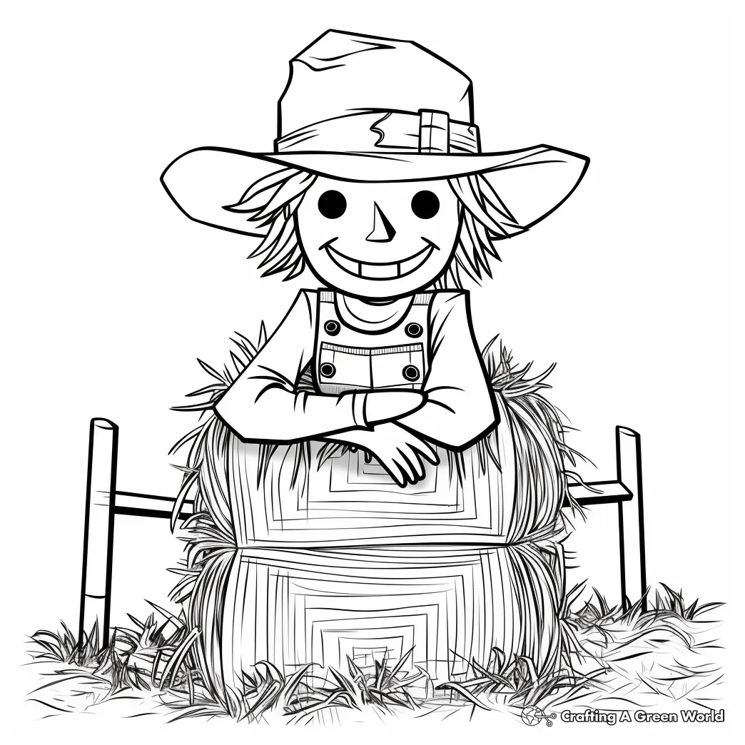 Hay Bale Coloring Pages - Free & Printable!