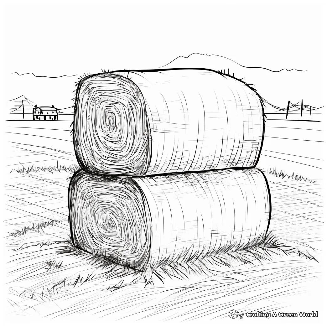 Hay Bale Coloring Pages - Free & Printable!