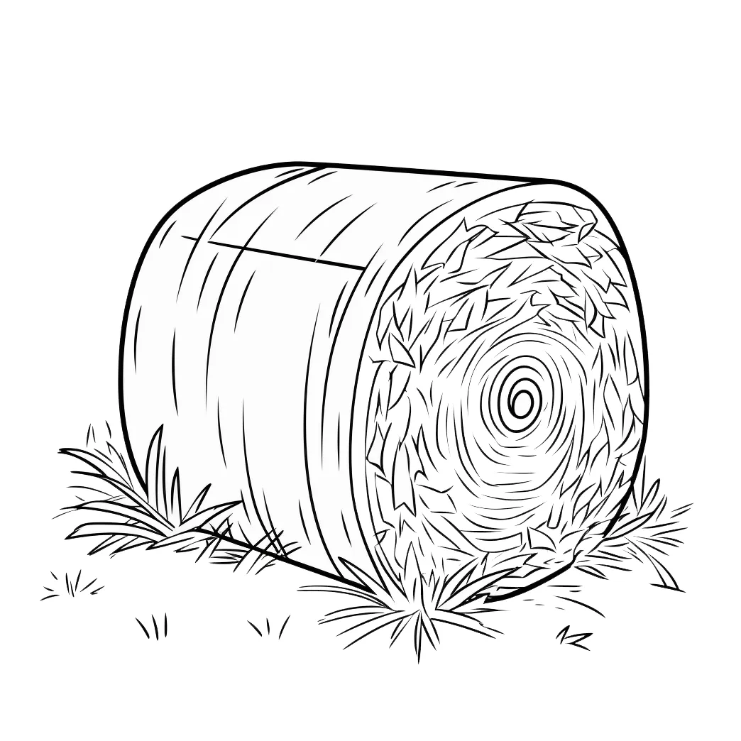 Hay bale coloring pages – Coloring corner