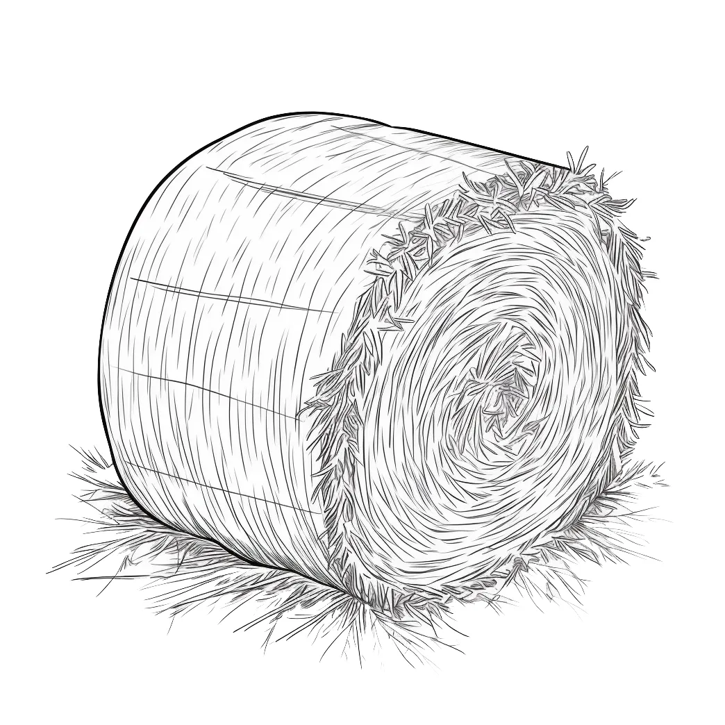 Hay bale coloring pages – Coloring corner