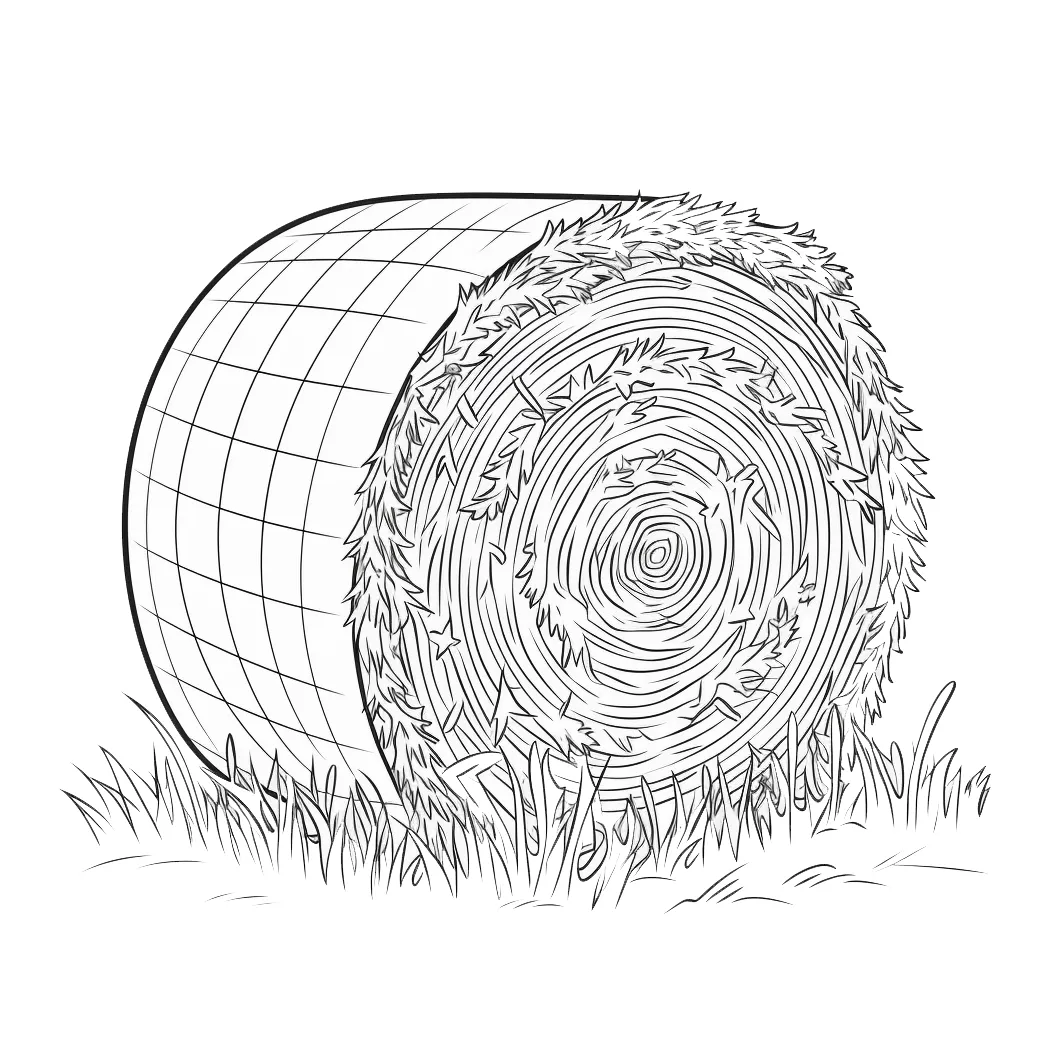 Hay bale coloring pages – Coloring corner