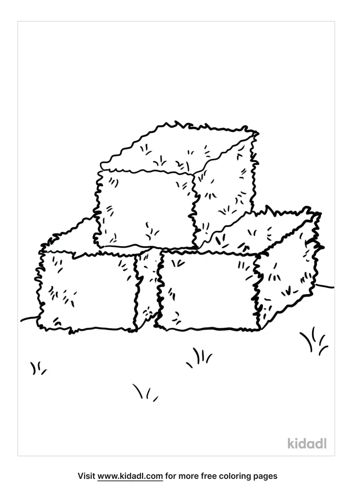 Hay Bale Coloring Page Hay Coloring Bale Getdrawings Pages