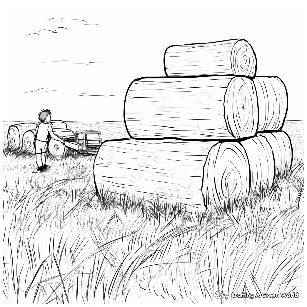 Hay Bale Coloring Pages [2025]