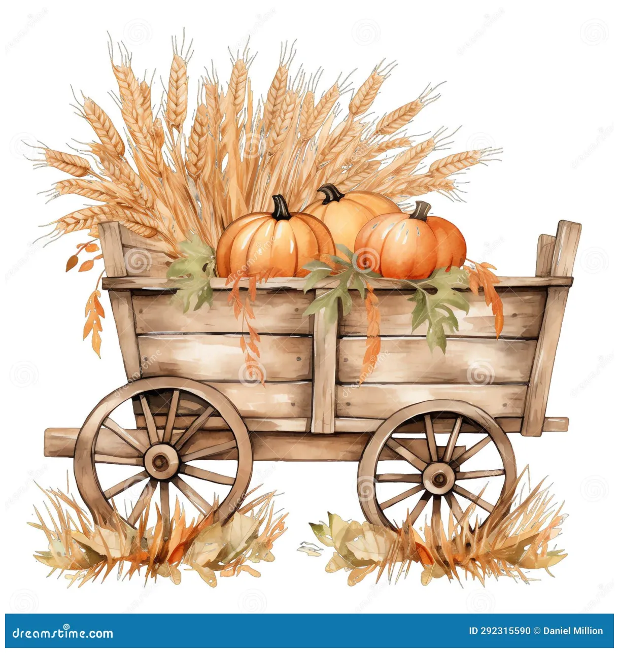 Watercolor hayride stock illustrations 3 watercolor hayride stock