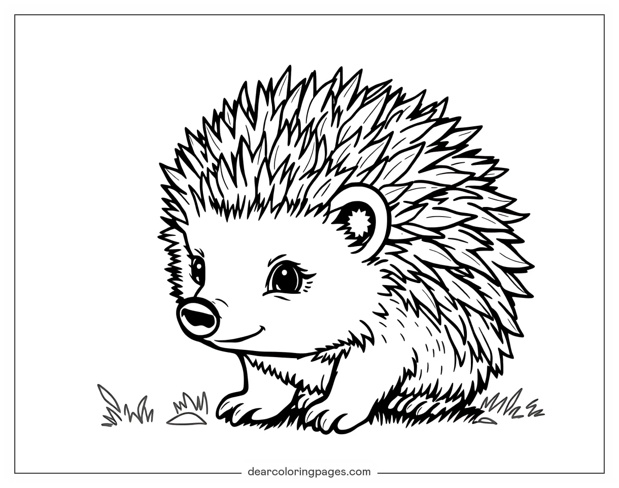 Coloring page hedgehog