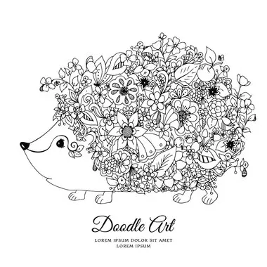Hedgehog illustration coloring page s browse 2,384 s