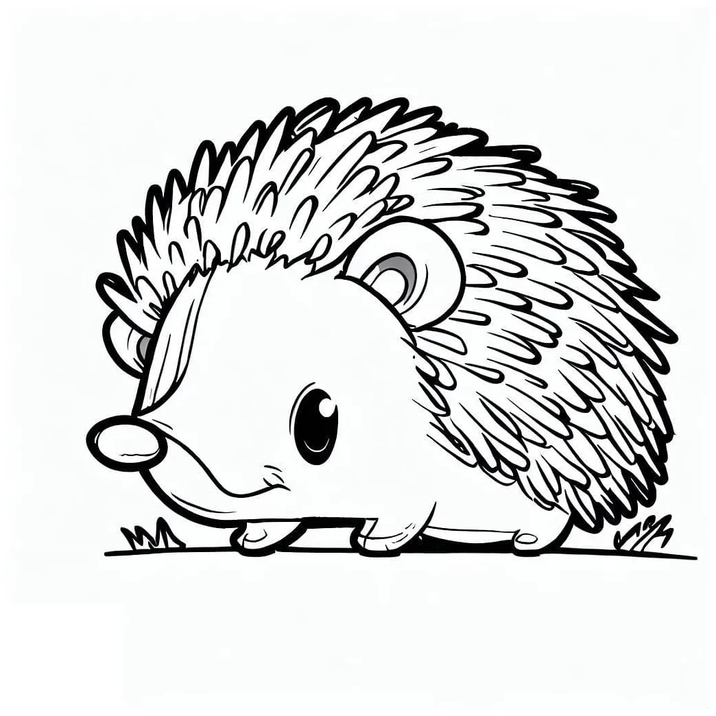 Cute Hedgehog coloring page - Download, Print or Color Online for Free