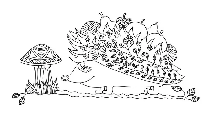 Hedgehog illustration coloring page s browse 2,079 s