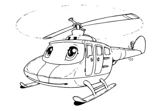 Helicopter Coloring Page » Turkau