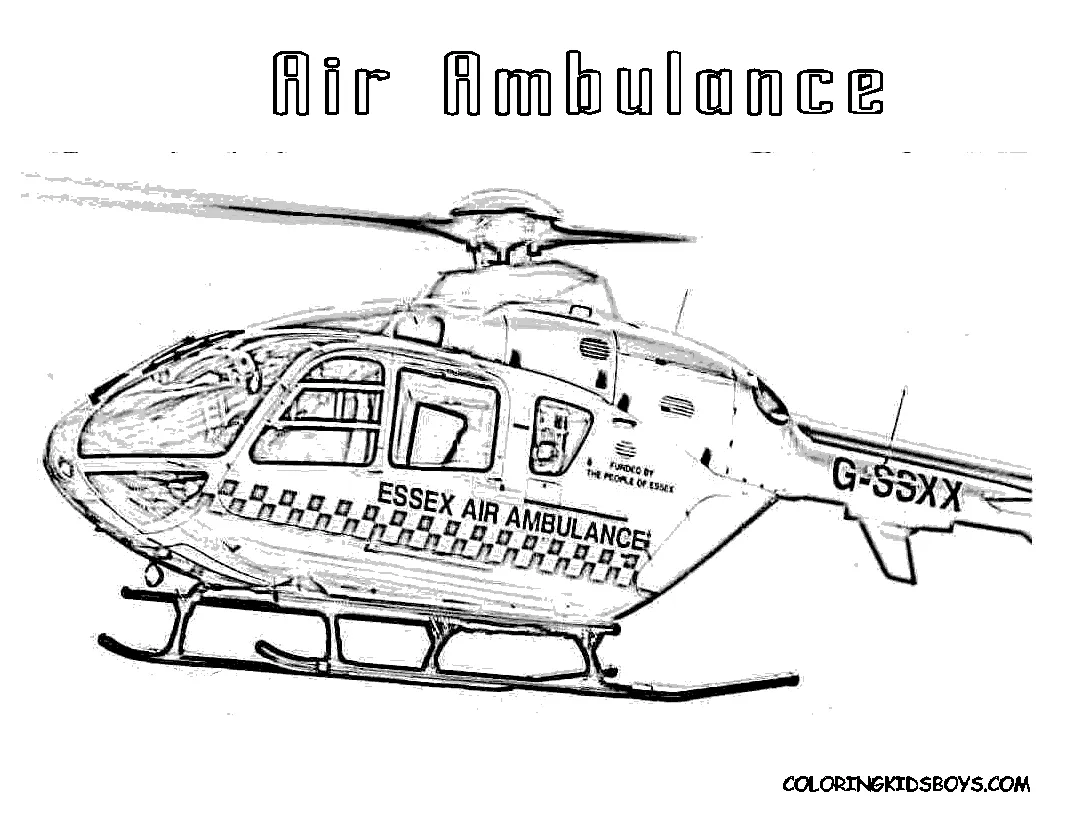 Helicopter coloring pages to download and print for free