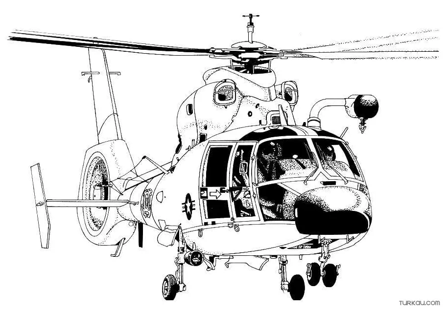 Helicopter Coloring Page » Turkau