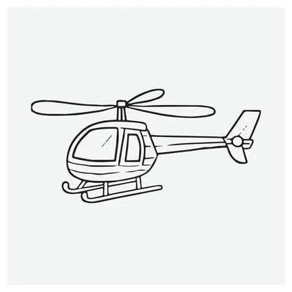 Helicopter Coloring Page Vector Art, Icons, and Graphics for Free Download