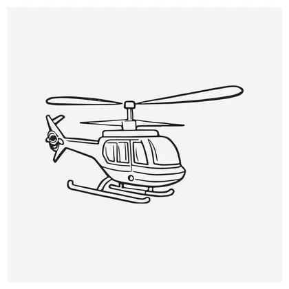 Helicopter Coloring Page Vector Art, Icons, and Graphics for Free Download
