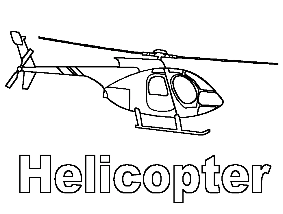 Helicopter Coloring Pages