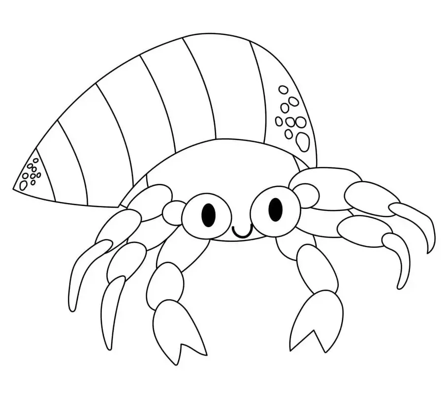 Hermit crab coloring page