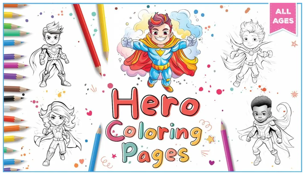 Hero coloring pages world of printables