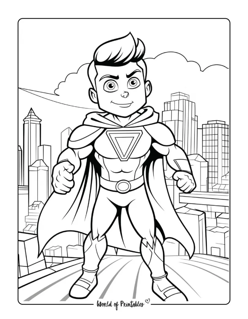 Hero coloring pages world of printables