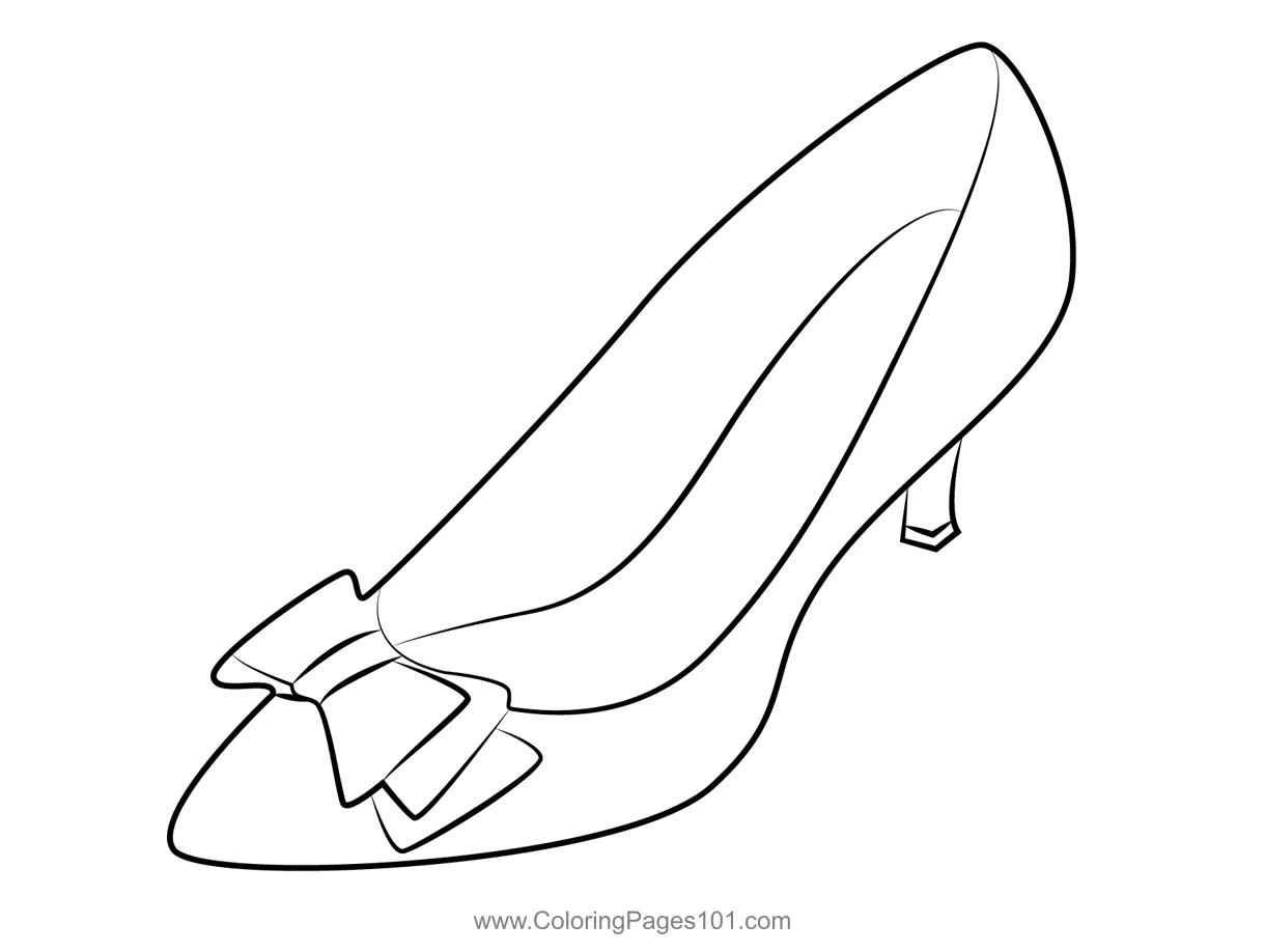 Fancy high heel sandal coloring page for kids free high heels