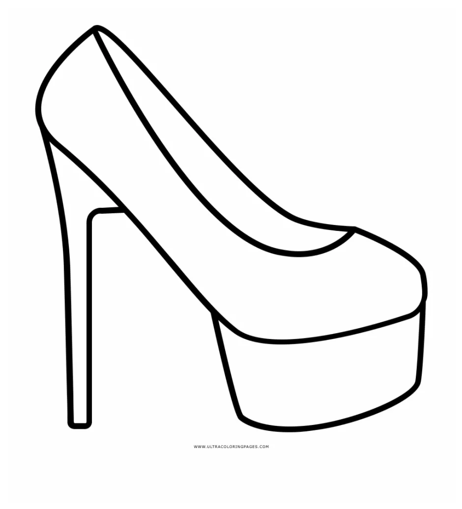 High Heel Shoe Coloring Page