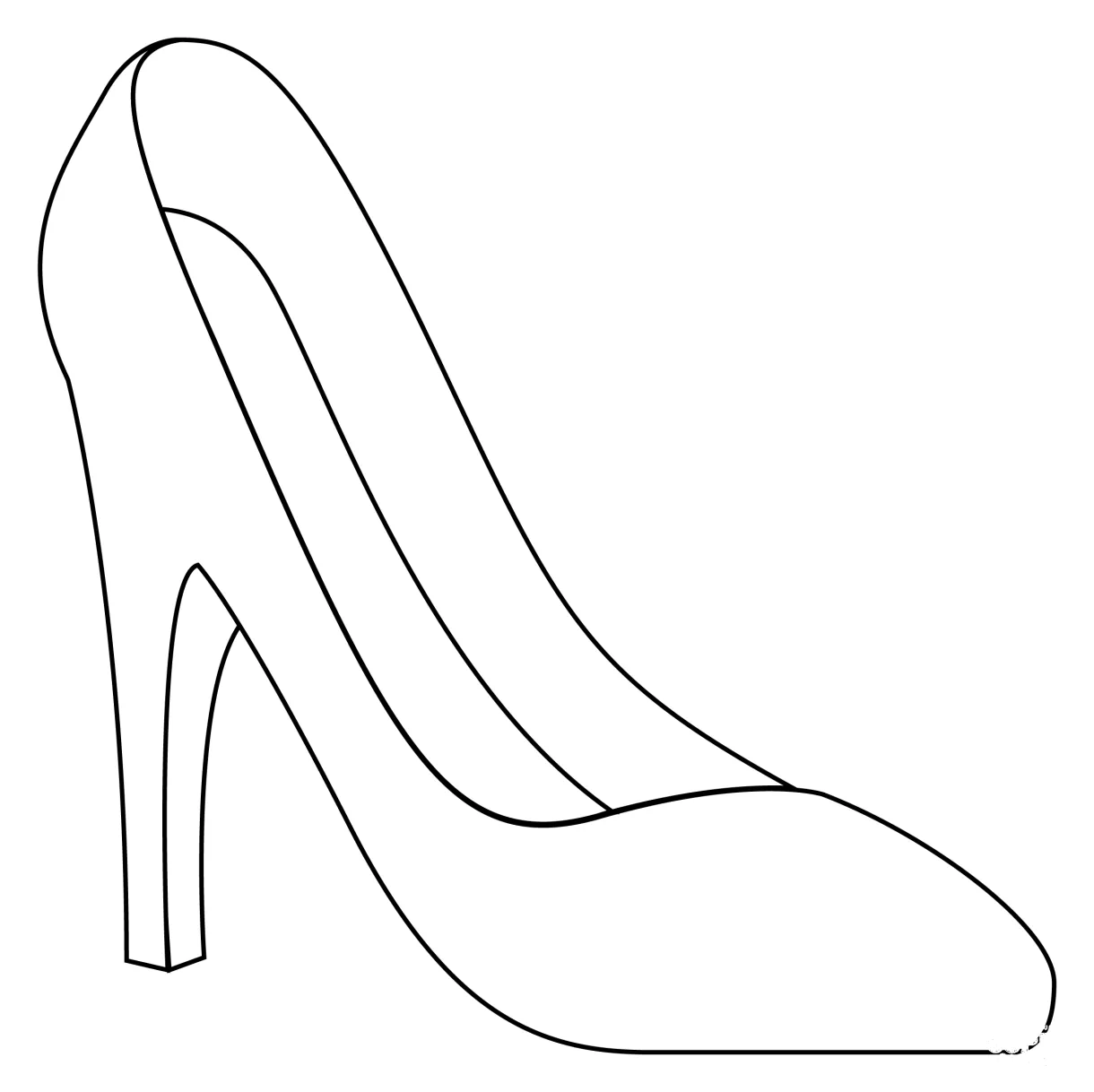 High Heeled Shoe coloring page - ColouringPages