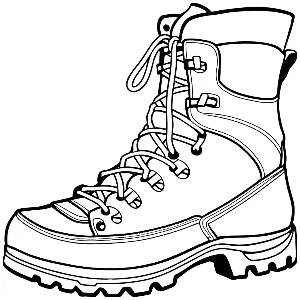Hiking boot coloring page Coloring Jungle