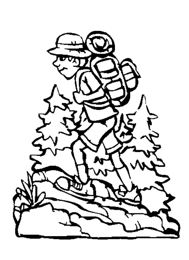 Hiking Coloring Pages at GetColorings.com | Free printable colorings