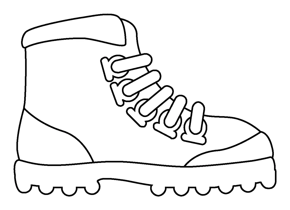 Hiking Boot Emoji coloring page - ColouringPages