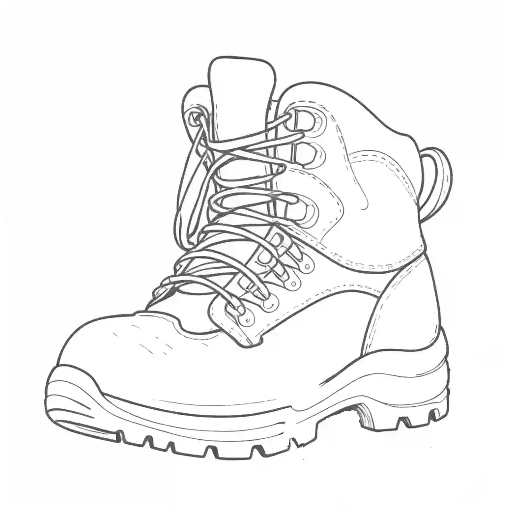 Hiking boot coloring page Coloring Jungle