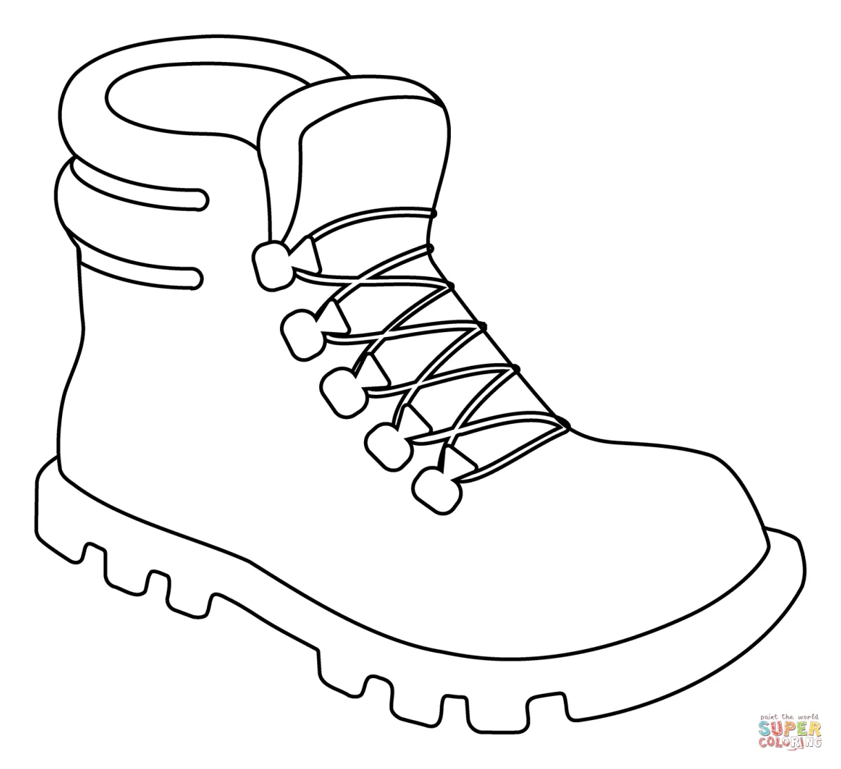 Hiking Boot Emoji coloring page | Free Printable Coloring Pages