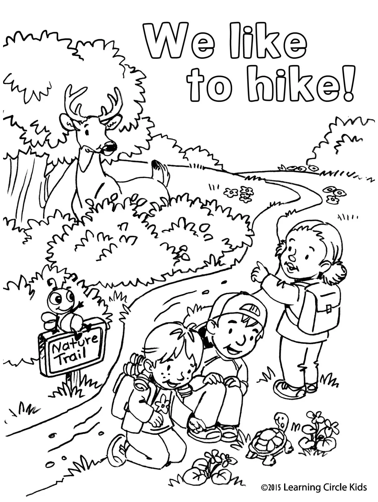 Hiking Coloring Pages - Coloring Home