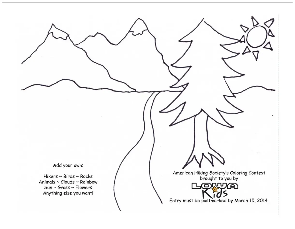 Hiking Coloring Pages at GetColorings.com | Free printable colorings