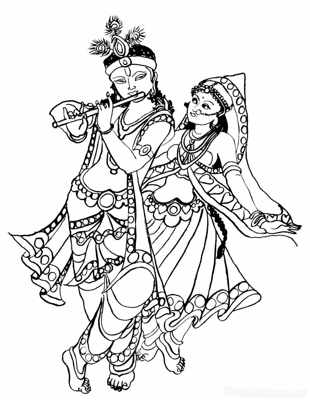 Hindu goddess coloring page sketch coloring page printable coloring page
