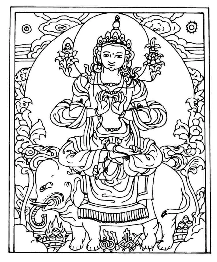 Hindu coloring page