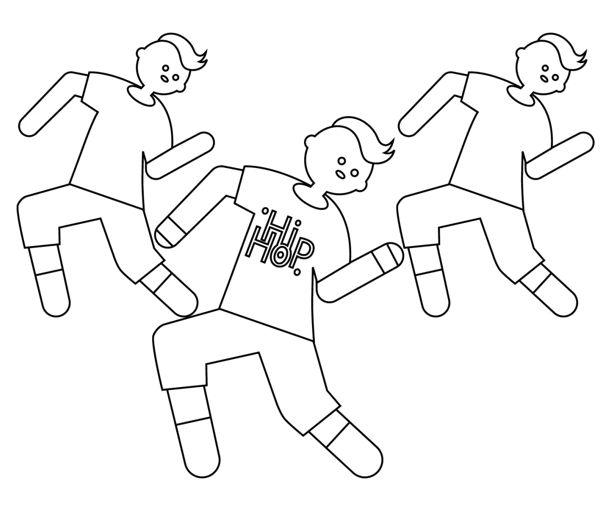 Hip hop dance coloring page colouringpages printable coloring page
