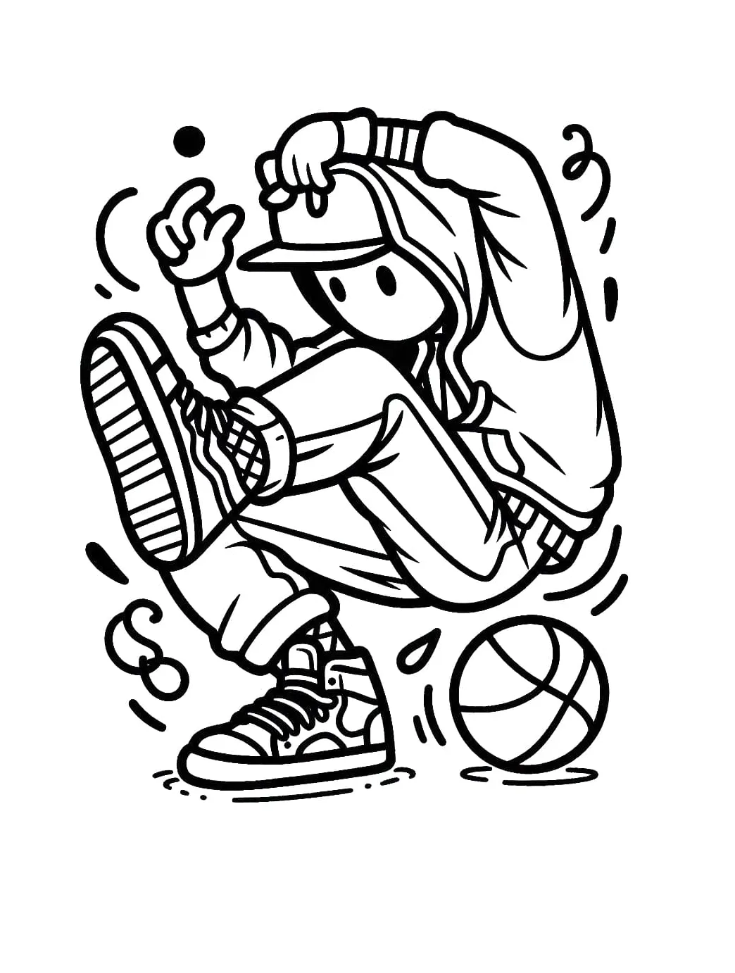 Printable hip hop coloring page download, print or color online for free
