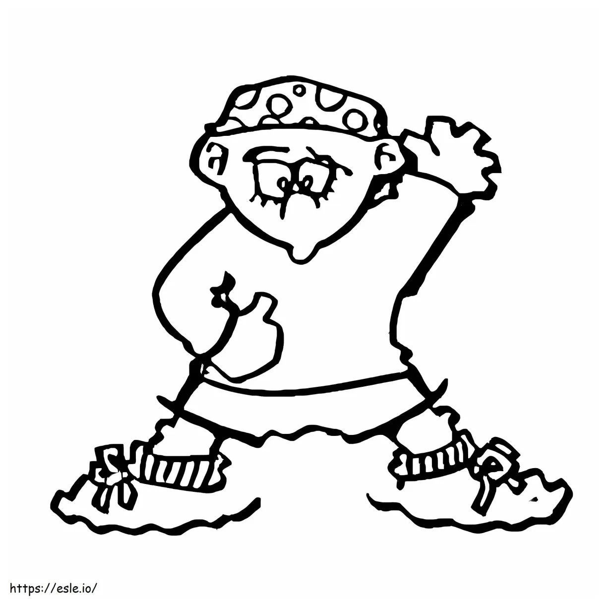 Hip hop dancer coloring page