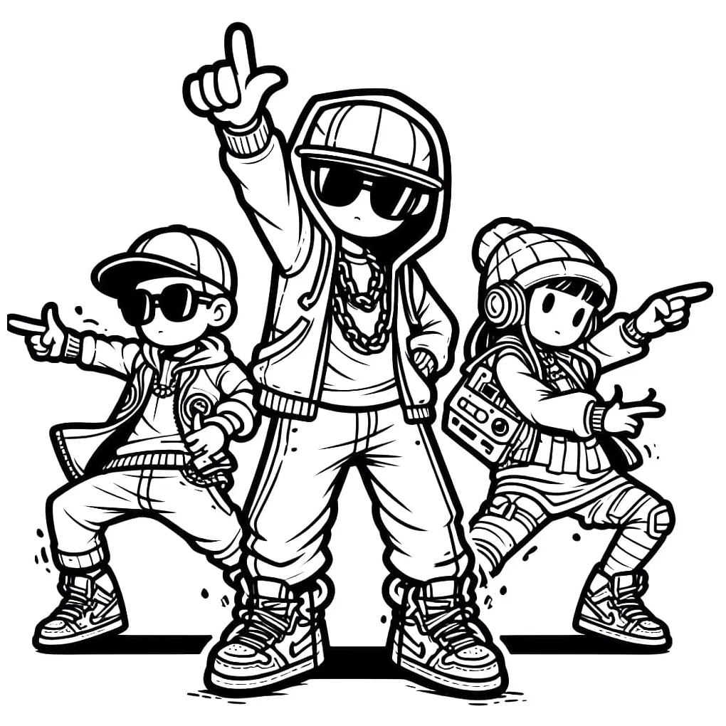 Hip hop coloring pages coloringlib