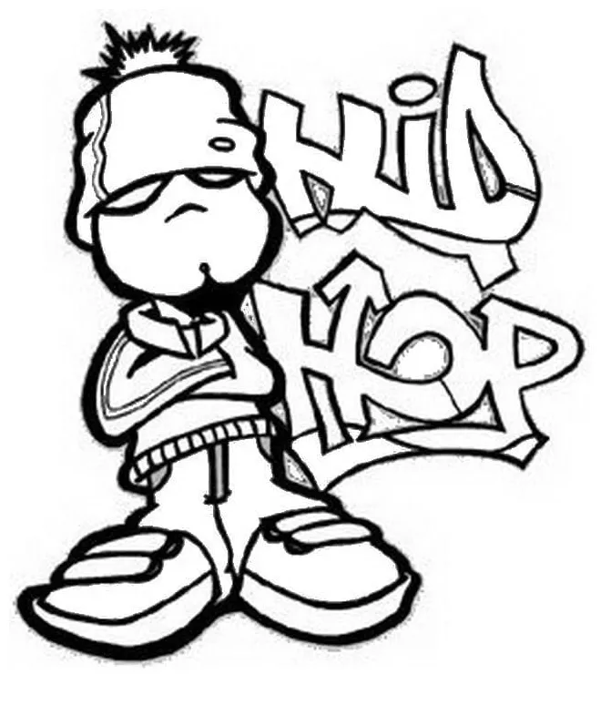 Hip hop dancer 1 coloring page free printable coloring pages for kids