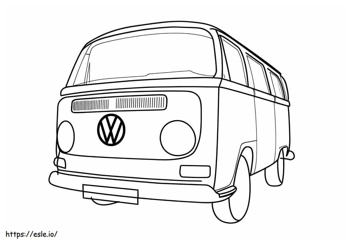 Hippie Van coloring page