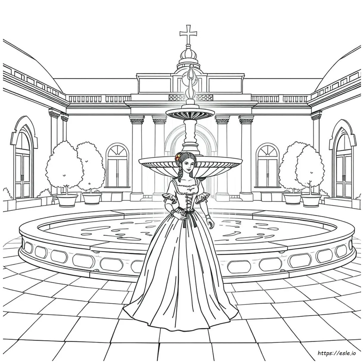 Historical fashion coloring pages