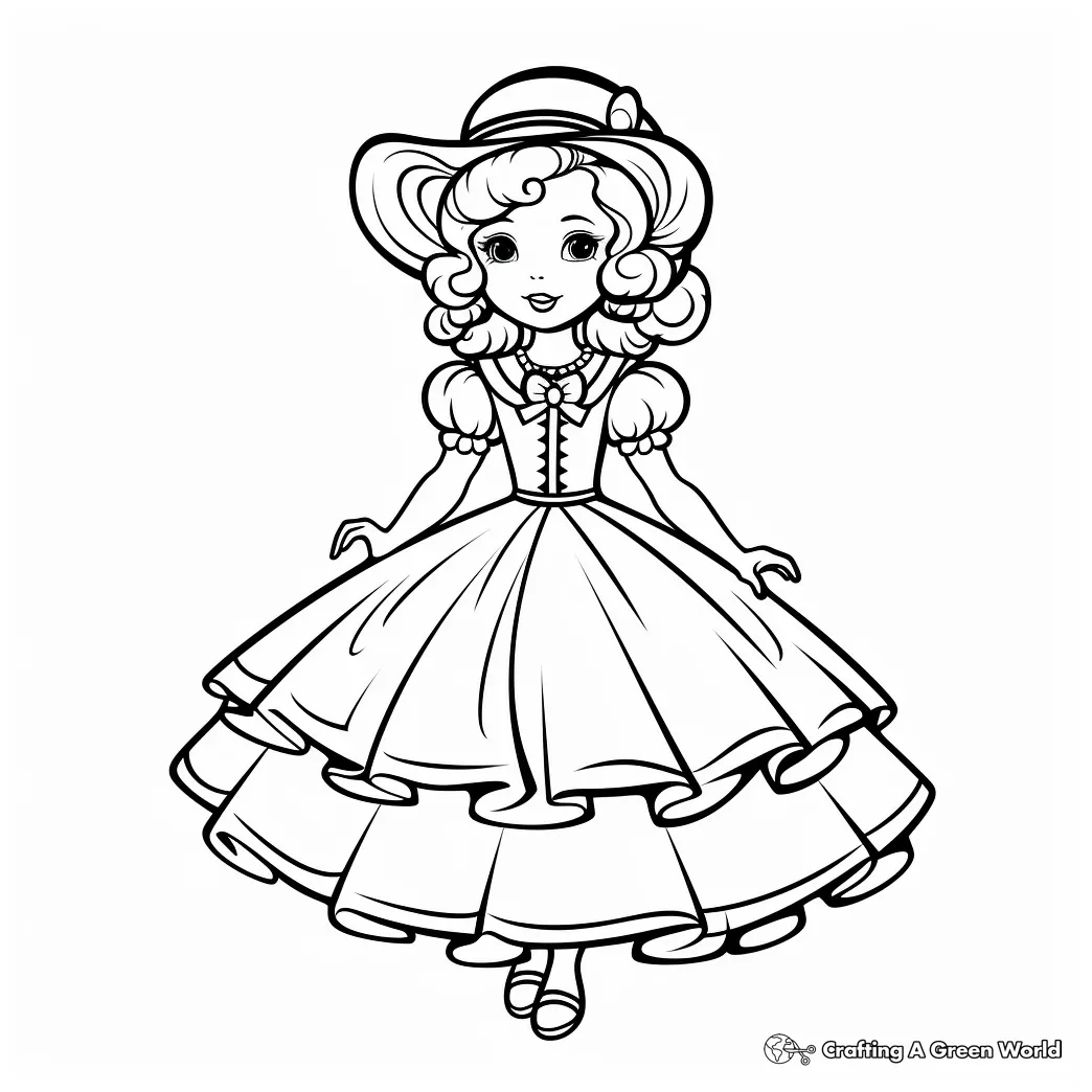 Dress coloring pages free & printable!