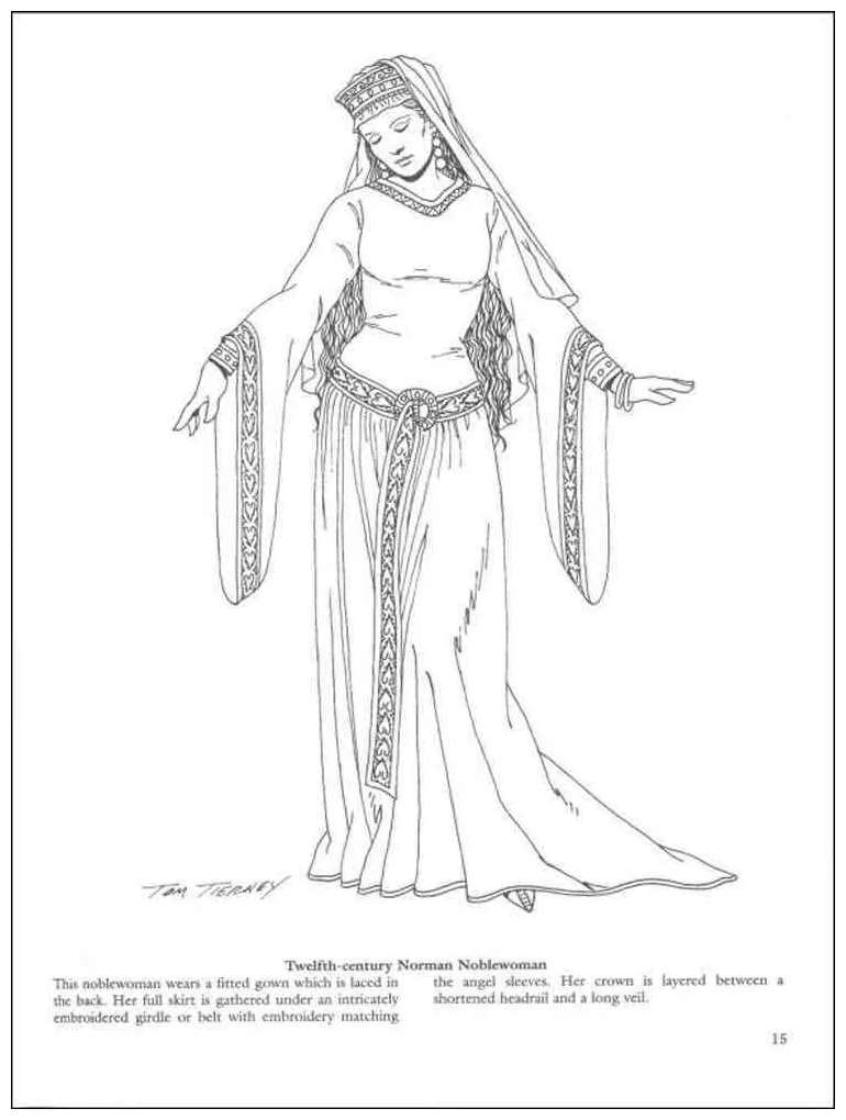 Historical fashion coloring pages printable coloring page