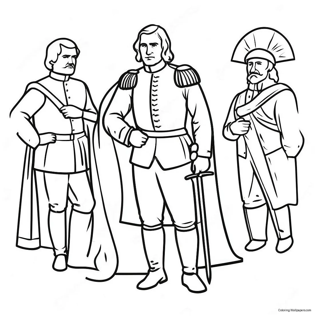 Historical figures coloring page 40933-32335