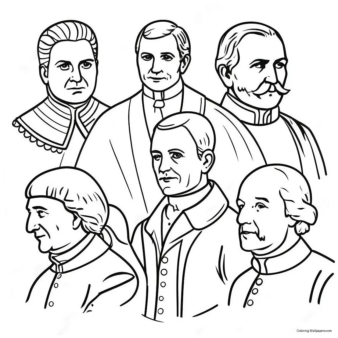 Historical figures coloring page 40933-32336