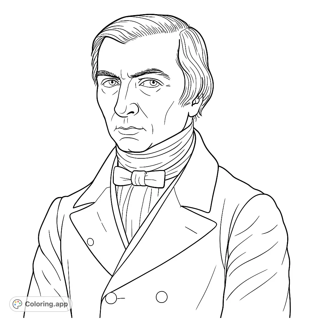 Historical gentleman portrait coloring.app