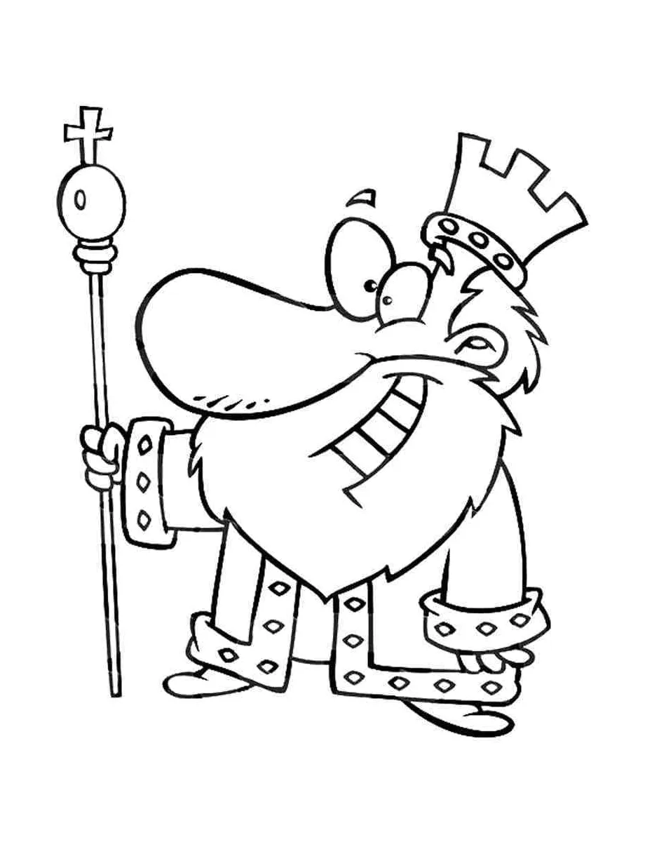 Hilarious king coloring page download, print or color online for free